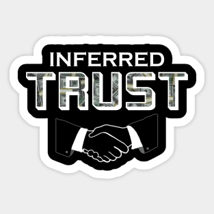 Inferred Trust Series White Logo Design Sticker